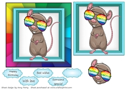 The Rainbow Animal Collection Rat 6x6