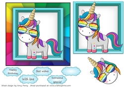 The Rainbow Animal Collection Unicorn 6x6 