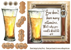 Vintage Beer Humour 1 7x7