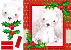 Gorgeous Polar Bear With Holly 8x8
