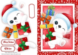 Adorable Polar Bear With Presents