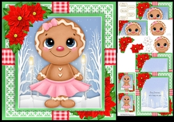 Ginger Bread With Pink Tutu 8x8 Mini Kit