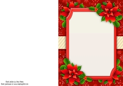 Beautiful Red floral Insert Blank A5