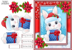 Festive Bunny With Present