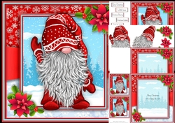 Gorgeous Festive Gnome Waving 8x8 Mini Kit