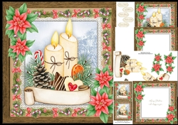 Beautiful Watercolour Christmas Candles 8x8 Mini Kit