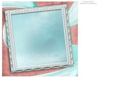 Pink & Blue Shabby Chic Insert Blank 7x7