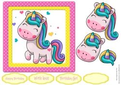 Cute Unicorn 7x7