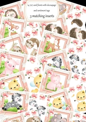 Pink floral animal bumper kit 7x7