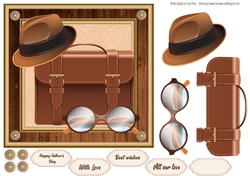 The Distinguished Fathers Day Hat & Bag 7x7