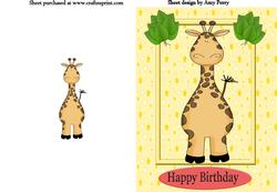 Giraffe in Gold Frame