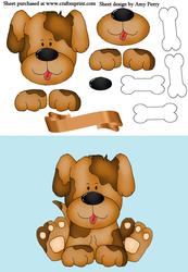Brown Decoupage Dog
