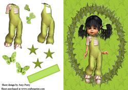 Green Little Girl