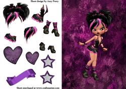 Purple Punk Rock Girl