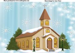 A4 Beautiful Christmas Scene