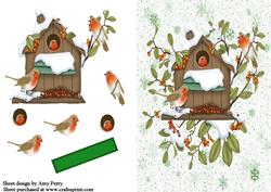 Pretty Robin Bird House