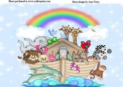 Noah's Ark with Rainbow