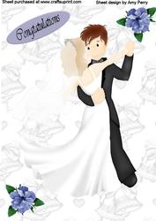 A4 Blue Bride & Groom