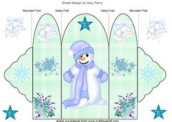 Tri Fold Christmas Snowman
