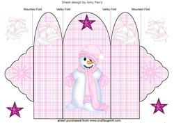 Tri Fold Christmas Snowgirl