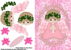 Pretty Pink Christmas Girl