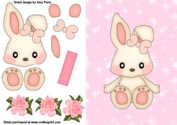 Cute Girl Bunny with Bow