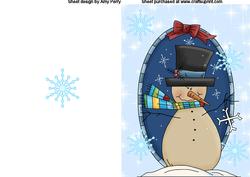 Ready Made Christmas Blue Snowman