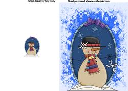 Ready Made Christmas Dark Blue Snowman