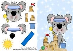 Koala Bear & Sandcastle