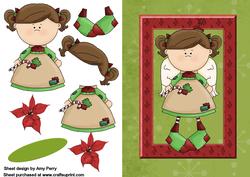 Christmas Red & Green Fairy
