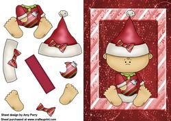 Dark Red Christmas Baby