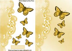 Beautiful Gold Butterflies