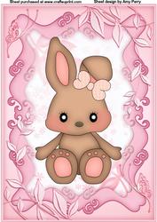 A4 Brown Bunny with Bow