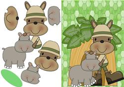 Jungle Safari Bear with a Hippo