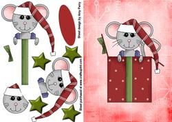 Christmas Mouse in a Present