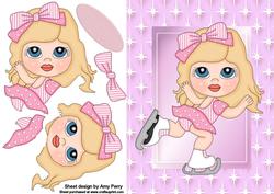 Little Pink Ice Skating Girl