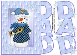 Christmas Dad Snowman Card