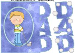 Blue Dad Golf Card