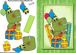 Birthday Croc with Birthday Presents