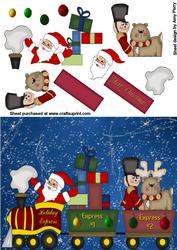 Santa Train with Moose