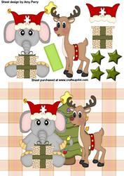Christmas Elephant & Reindeer