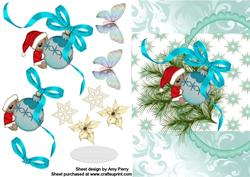 Lovely Aqua Mouse with Bauble