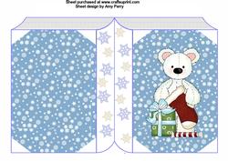 Cute Polar Bear with Presents Book Card