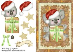 Cute Koala with a Big Present