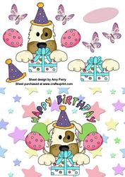 Cute & Colourful Happy Birthday Dog