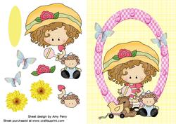 Pretty Little Girl with Yellow Hat