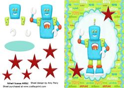 Robert the Robot in Blue Frame