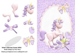 Purple Unicorn in Purple Frame