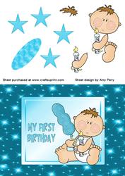 First Birthday Baby Blue