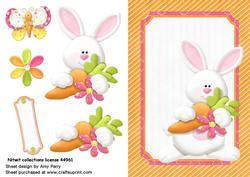 Cute Bunny with Carrots